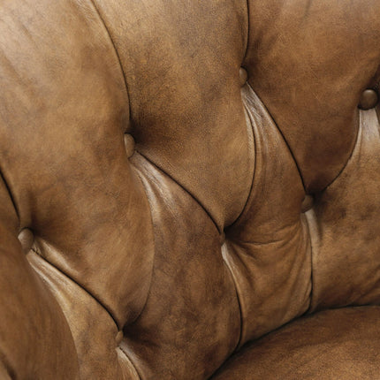 Harrington Brown Leather Armchair – view 4