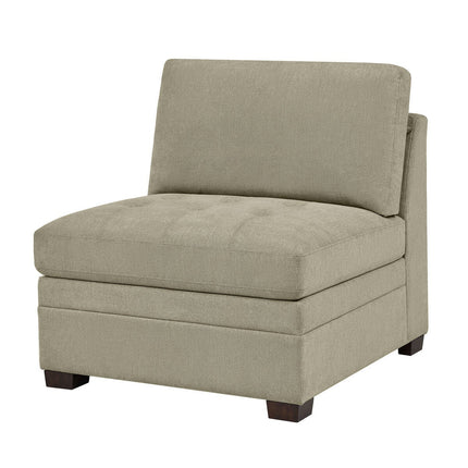 Thomasville Tisdale Beige Fabric Armless Chair – view 4