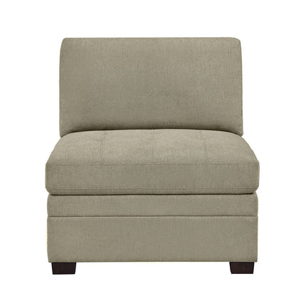 Thomasville Tisdale Beige Fabric Armless Chair – view 3
