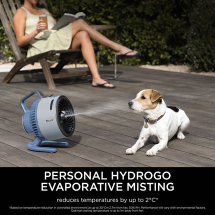 Shark FlexBreeze HydroGo Misting Fan in Glacier Blue, FA050UKBL – view 8