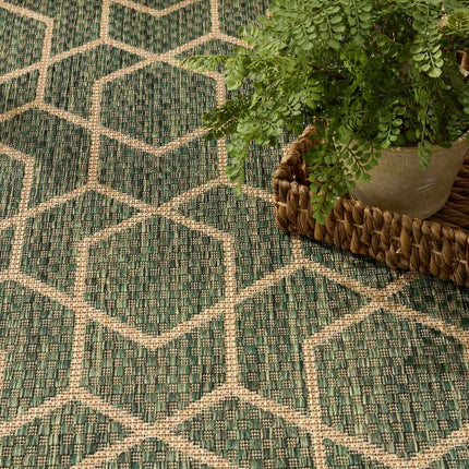 Nourison Horizon Geometric Green Indoor Outdoor Rug, in 2 Sizes – view 5