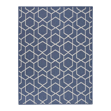 Nourison Horizon Geometric Navy Indoor Outdoor Rug, in 2 Sizes – view 3