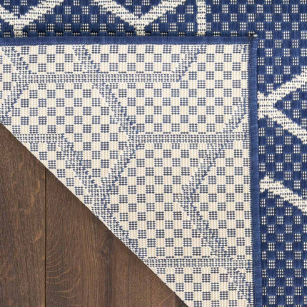 Nourison Horizon Geometric Navy Indoor Outdoor Rug, in 2 Sizes – view 6