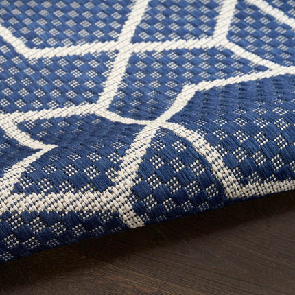 Nourison Horizon Geometric Navy Indoor Outdoor Rug, in 2 Sizes – view 5