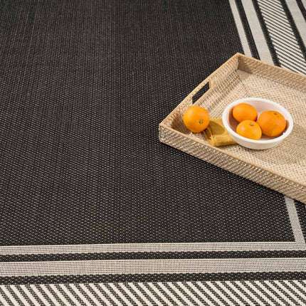 Nourison Horizon Border Black Indoor Outdoor Rug, in 2 Sizes – view 4