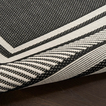 Nourison Horizon Border Black Indoor Outdoor Rug, in 2 Sizes – view 5