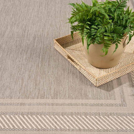 Nourison Horizon Border Grey Indoor Outdoor Rug, in 2 Sizes – view 4
