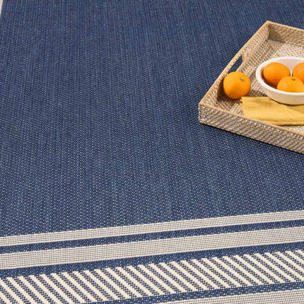 Nourison Horizon Border Navy Indoor Outdoor Rug, in 2 Sizes – view 4