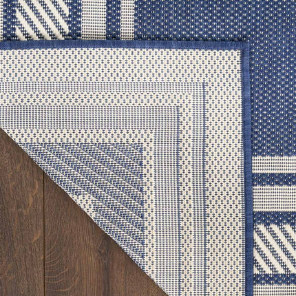 Nourison Horizon Border Navy Indoor Outdoor Rug, in 2 Sizes – view 6