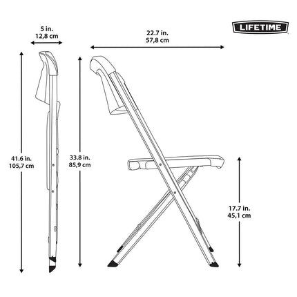 Lifetime Bypass Commercial Grade Folding Chairs, 4 Pack – view 3