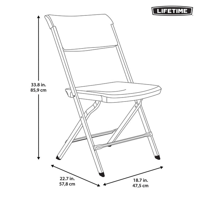 Lifetime Bypass Commercial Grade Folding Chairs, 4 Pack – view 2