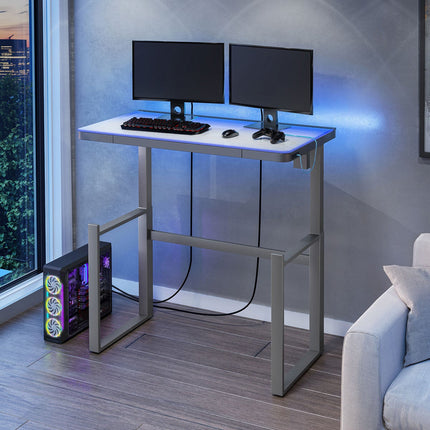 Tresanti Aurora Power Adjustable Height Desk with LED Lights – view 3
