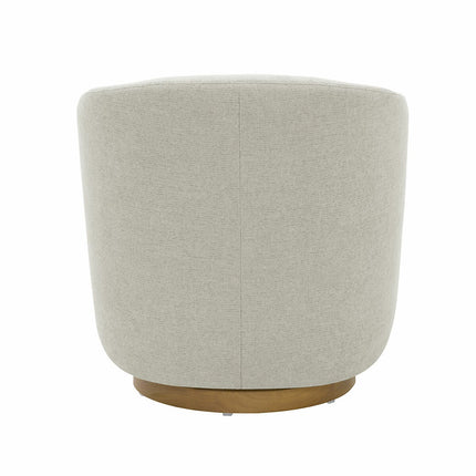 Henredon Murphy Light Grey Fabric Swivel Chair – view 7