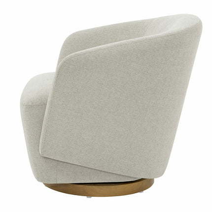 Henredon Murphy Light Grey Fabric Swivel Chair – view 6