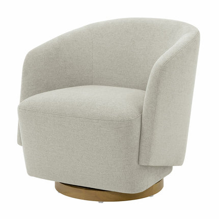 Henredon Murphy Light Grey Fabric Swivel Chair – view 5