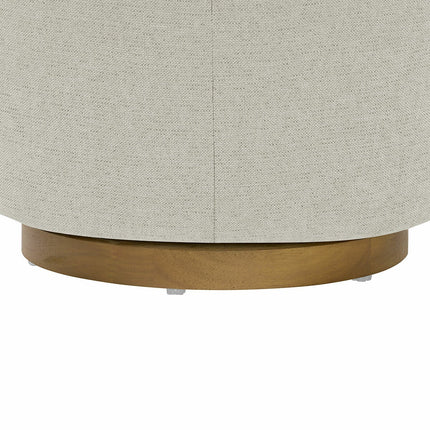 Henredon Murphy Light Grey Fabric Swivel Chair – view 4