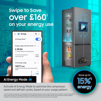 Samsung Series 5 RB38C602CS9EU, Fridge Freezer, C Rated in Silver