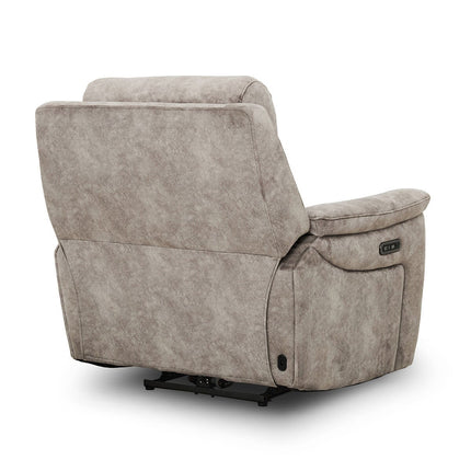 Oscar Grey Fabric Power Reclining Armchair with Power Headrest – view 5