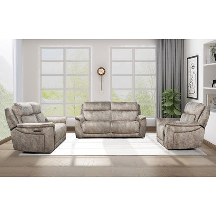 Oscar Grey Fabric Power Reclining Armchair with Power Headrest – view 7