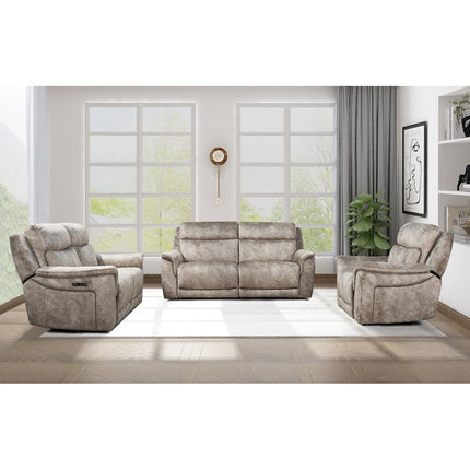 Oscar Grey Fabric Power Reclining 2 Seater Sofa with Power Headrest – view 8