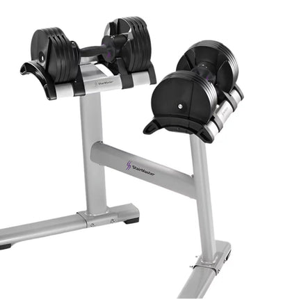 StairMaster 88lbs (40kg) TwistLock Adjustable Dumbbell Set with Stand