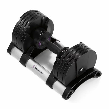 StairMaster 88lbs (40kg) TwistLock Adjustable Dumbbell Set with Stand