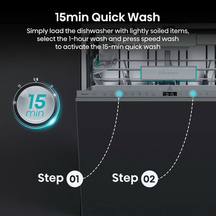 Hisense HV673A60UK Full-Size Fully Integrated Wi-Fi Enabled Dishwasher