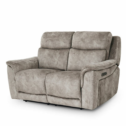 Oscar Grey Fabric Power Reclining 2 Seater Sofa with Power Headrest – view 7