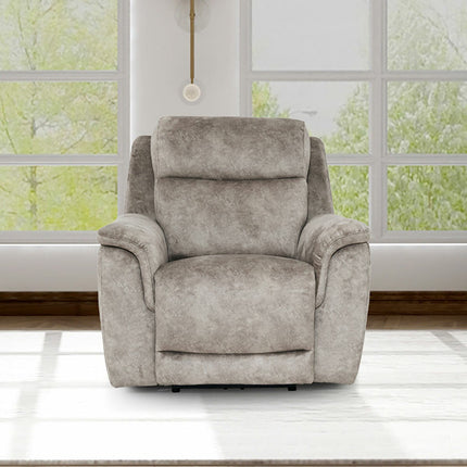 Oscar Grey Fabric Power Reclining Armchair with Power Headrest – view 8