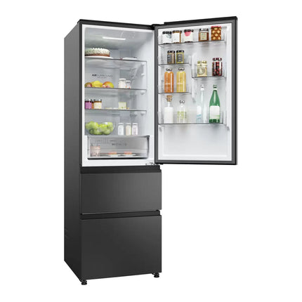 Haier HTW3618ENPB Series 3 Fridge Freezer, E Rated in Slate Black