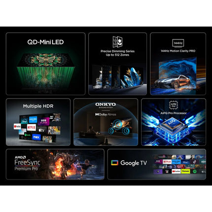 TCL Q7C 75" 4K Ultra HD MiniLED Smart Google TV - 75Q7C-UK