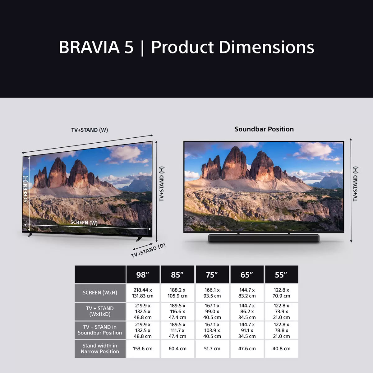 Sony BRAVIA 5 XR55B 4K Ultra HD MiniLED Smart Android TV [2025]