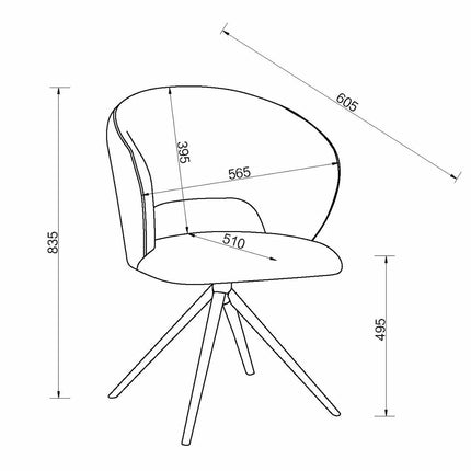 Bentley Designs Alisa Round Sintered Stone Dining Table + 4 Grey Swivel Chairs – view 2