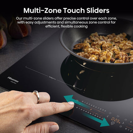 Hisense Hi6 HI8432BSCWF 80cm Induction Hob with Bridge Zone, in Black – view 3