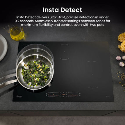 Hisense Hi6 HI8432BSCWF 80cm Induction Hob with Bridge Zone, in Black – view 4