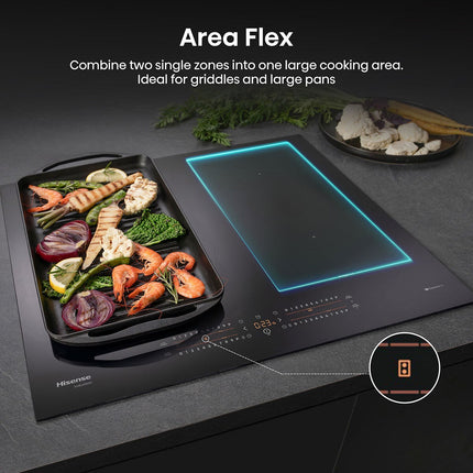 Hisense Hi6 HI6442BSCWF 60cm Induction Hob with Area Flex, in Black – view 7