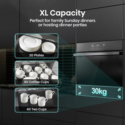 Hisense WDH14BG Built-In Warming Drawer with Touch Control, in Jet Black – view 4