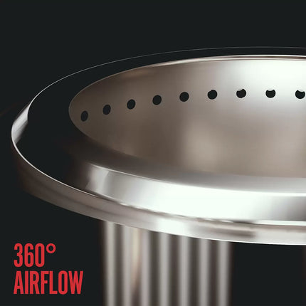 HerQs Blaze 50cm Wood Burning Stainless Steel Fire Pit Bundle