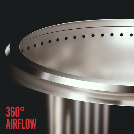 HerQs Chief 68cm Wood Burning Stainless Steel Fire Pit Bundle