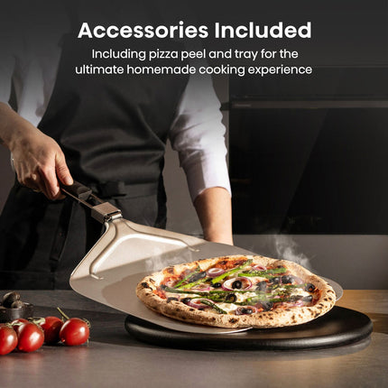 Hisense Hi6 BlackLine HO66FAPizzaChef Electric Pyrolytic Smart Oven, A+ Rated in Black – view 6