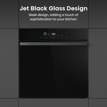 Hisense Hi6 BlackLine HO66FAPizzaChef Electric Pyrolytic Smart Oven, A+ Rated in Black – view 7