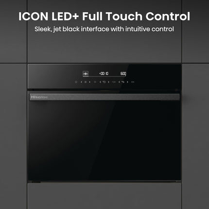 Hisense Hi6 BlackLine BIM45342ADBGUK Built-In Electric Single Oven with Microwave, in Black – view 3