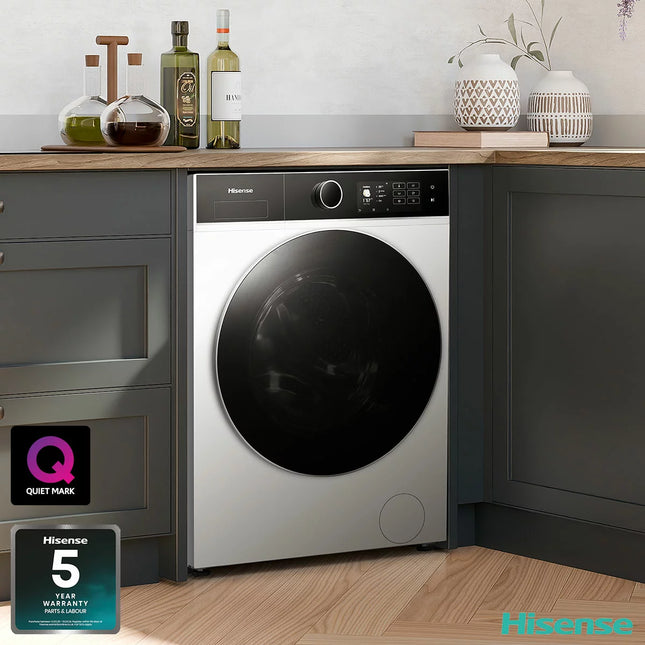 Hisense 5i KitchenFit Series WF5I1245BWR 12kg WiFi Connected Washing Machine with 1400 rpm - White - A Rated
