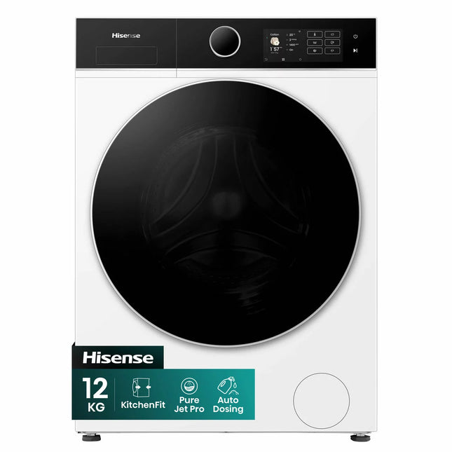 Hisense 5i KitchenFit Series WF5I1245BWR 12kg WiFi Connected Washing Machine with 1400 rpm - White - A Rated