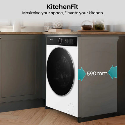 Hisense 5i KitchenFit Series WF5I1245BWR 12kg WiFi Connected Washing Machine with 1400 rpm - White - A Rated