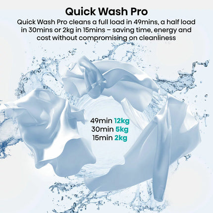 Hisense KitchenFit 5i Series WF5I1245BBR, 12kg Washing Machine, A Rated in Black