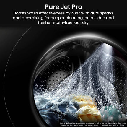 Hisense KitchenFit 5i Series WD5I1045BWQ, 10.5kg / 6kg Washer Dryer, D Rated in White