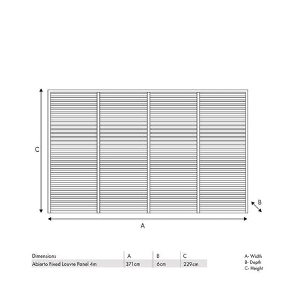 Sunvilla 7ft 6" x 12ft 2" (2.3 x 3.7m) Fixed Louvered Wall Panel – view 2