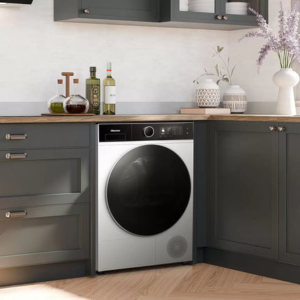 Hisense KitchenFit 5i Series DH5i104BWAB, 10kg Heat Pump Dryer, A+++ Rated in White