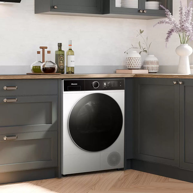 Hisense KitchenFit 5i Series DH5i104BWAB, 10kg Heat Pump Dryer, A+++ Rated in White